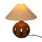 Hello Honey® 16.75" Natural Brown Cut Out Ceramic Table Lamp with Linen Shade